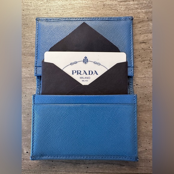Prada Cobalt Blue Vertical Wallet with COA - Picture 12 of 12